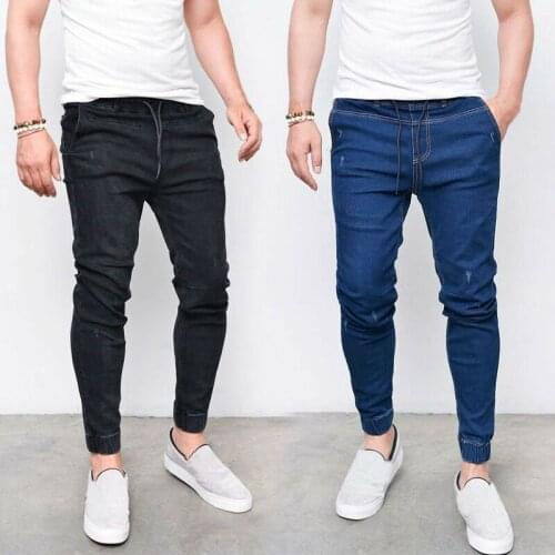2021 Autumn Winter New MenS Stretch-Fit Jeans Business Casual Classic Style Fashion Denim Trousers Male Slim Feet Pants New Hot