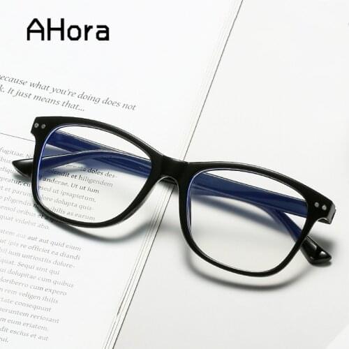 Ahora Anti Blue Light Blocking Reading Glasses Frame Retro Fashion Men Women Spectacles Clear Lens Frames 0 +1.0 1.5 2.0 2.5 3.0