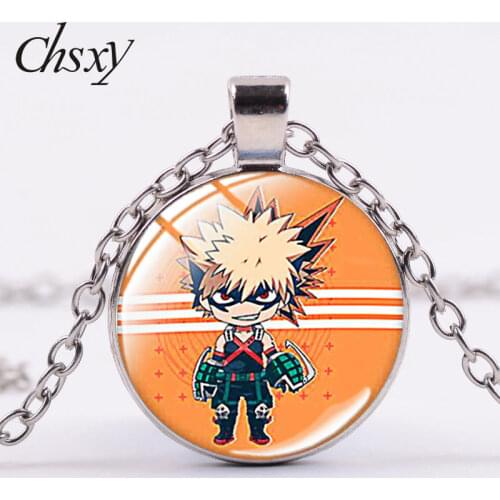 CHSXY Anime My Hero Academia Pendant Necklace All Might Midoriya Izuku Todoroki Figure Necklaces For Kids Gift Jewely Accessorie