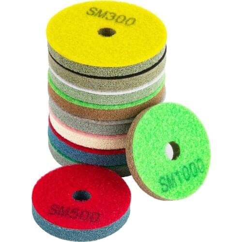 1pc 80mm/100mm Nylon Fiber Polishing wheel Non-woven hoop-loop Grinding Wheels For Stone Marble