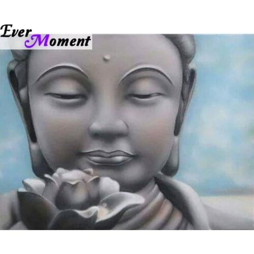 Ever Moment diamond painting full square buddha lotus painting calligraphy diamond embroidery 5d religion portrait decor ASF778