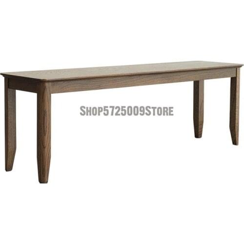 All solid wood bench American oak long bench environmentally friendly walnut dining furniture American bed end stool