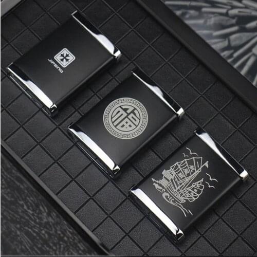 Portable Ashtray Cigarette Butt Storage Box Pocket Metal With Lid Outdoor Carrying Travel Sealing Smokeless Custom Lettering