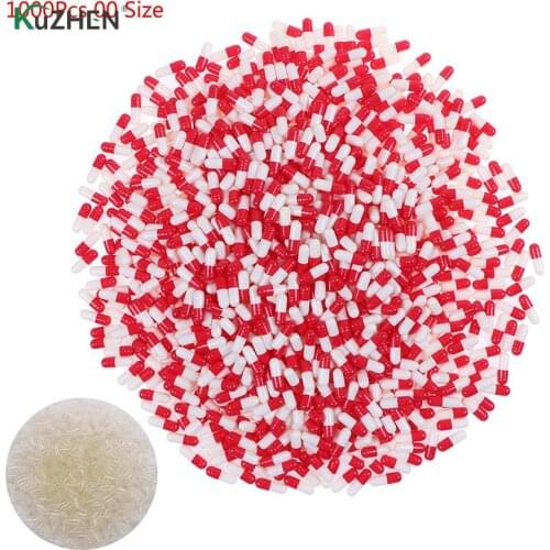 1000Pcs Empty Hard Gelatin Capsule MedicineCapsule 0# Empty Pill For Medicine Pills Refill Storage Blue White/Orange White/Green