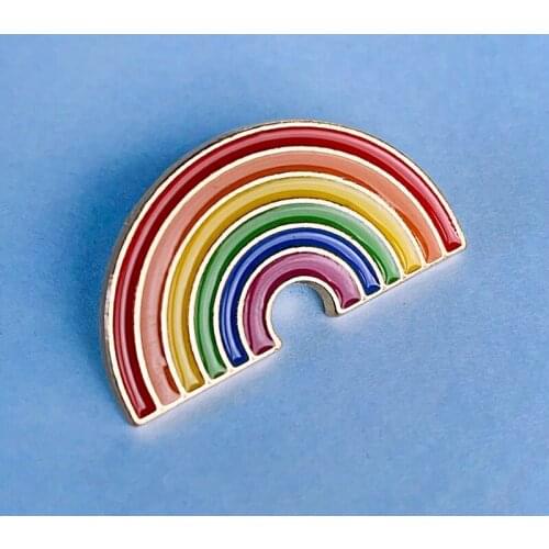 Rainbow Flag Gay LGBT Pride Brooch Pins Enamel Metal Badges Lapel Pin Brooches Jackets Jeans Fashion Jewelry Accessories