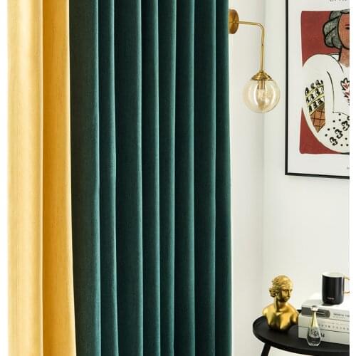 Customized Luxury Curtains Nordic Simple Modern Curtain for Livingroom 80% Shade Blackout Curtains for Bedroom Window Curtains
