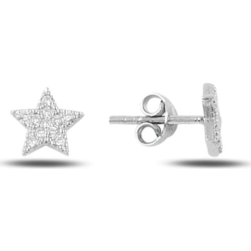 Silver Star Earrings