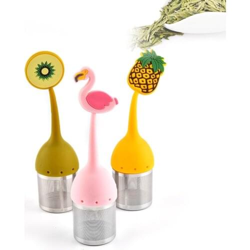 Silicone tea strainer, tea filter bag, tea ball, stainless steel tea drain tea set metal mesh tea tea infusers