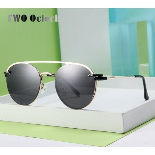 TWO Oclock Polarized Magnet Clip On Sun Glasses For Women 2020 Retro Round Sunglasses Women Female Prescription Oculos D062