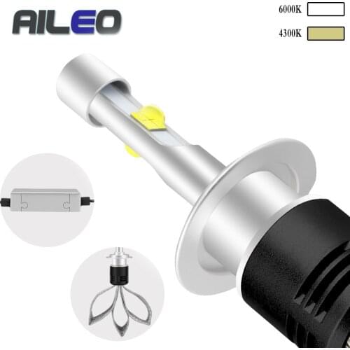 AILEO Car Headlight Bulbs h4 led h1 h7 H11 h8 h9 9005 9006 9012 hb3 hb4 9007 9008 H13 4300K 6000K auto LED 60W XHP50 8000LM