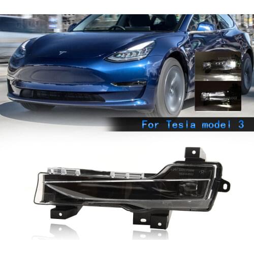 LED Fog Lights for Tesla Model 3 2017-2020 Fog Lamp Assembly fog lamp LED DRL Headlights Driving Lamps