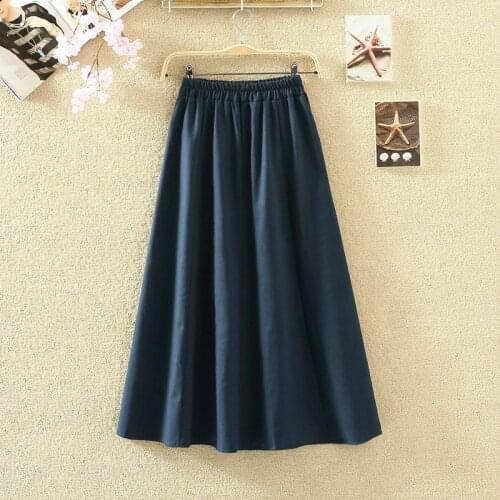 Women Skirts Saia Summer Skirt Womens Jupe Femme Saias Faldas Summer Women Long Skirts Vintage Cotton and Linen High Waist