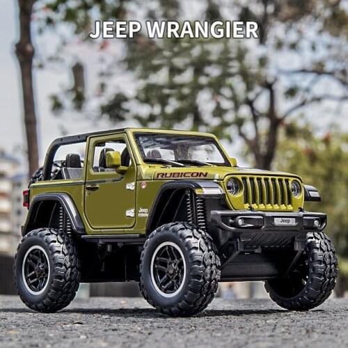 1:20 Jeep Wrangler Rubicon 1941 Modified Vehicle Alloy Car Off-Road Vehicle Toy Diecasts & Toy Vehicles Car Model Kids Toy Gifts