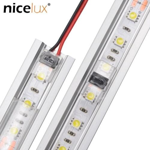 10 PCS 2 Pin Mini Slim LED Strip Connector for 12V 24V 8mm 10mm IP20 Tape Light Splice 2835 3528 5050 in Aluminium Profile CE