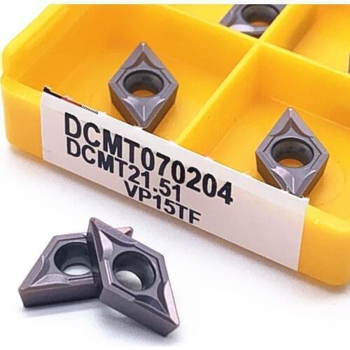 10pcs Super low price DCMT070204 VP15TF UE6020 US735 carbide inserts Internal Turning tool face endmills Lathe Tools