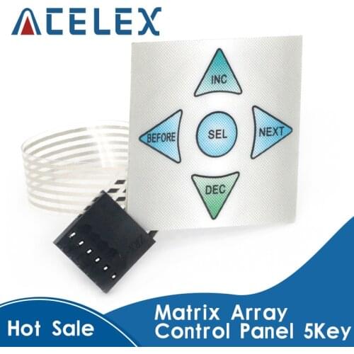 1x5 Matrix Array 5Key Membrane Switch Keypad Keyboard 1*5 Keys Control Panel