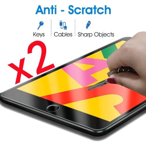 2Pcs Tablet Tempered Glass Screen Protector Cover for Apple IPad Mini 1/Mini 2/Mini 3 HD Full Coverage Protective Film