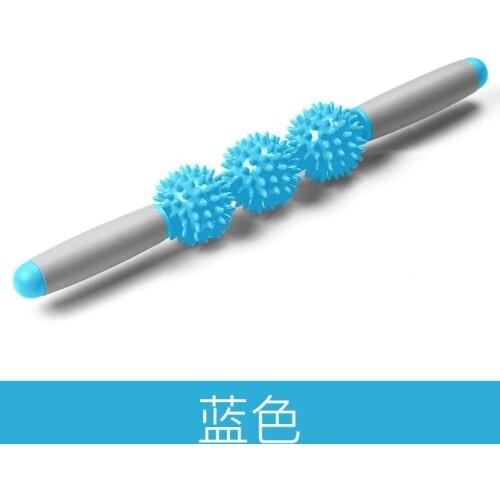 3 Rounds Gym Muscle Massage Roller Yoga Stick Relax Tool Muscle Roller Sticks with Point Spiky Ball For Yoga