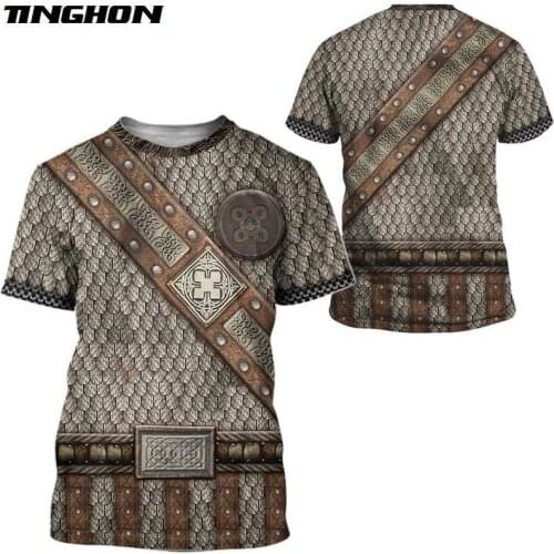 3D Cosplay Samurai armor Printed Men t shirt Street Fashion Short sleeve shirt Knight armor street Casual Unisex T-shirt Tops 05