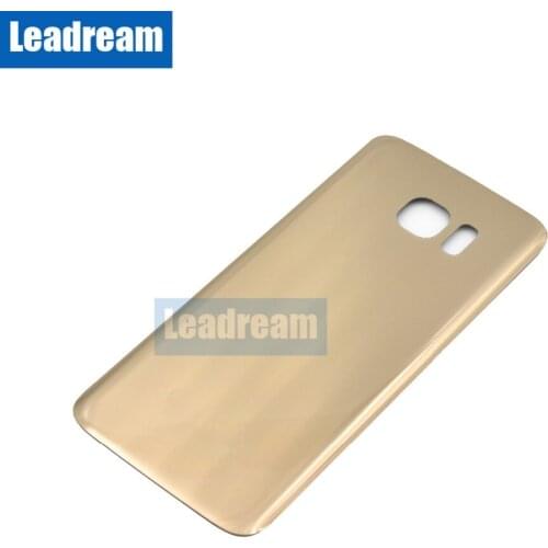 50PCS Back Battery Door Housing Cover Rear Door Back Glass with Adhesive for Samsung Galaxy S7 Edge G930 G935 Free DHL