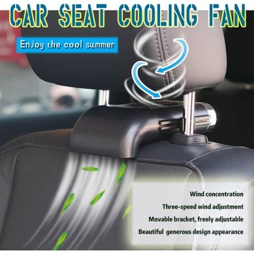 Car Fan USB ABS with Headrest Rods White / Black 3 Wind Speed Portable Vehicle Multifunctional Car Accessories Car Seat Backrest