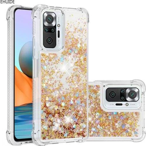 Quicksand Glitter Case For Xiaomi Redmi Note 10 Pro Max 9T Poco X3 NFC M3 Mi 10T Lite Redmi Note 9 Pro Phone Shockproof Cover