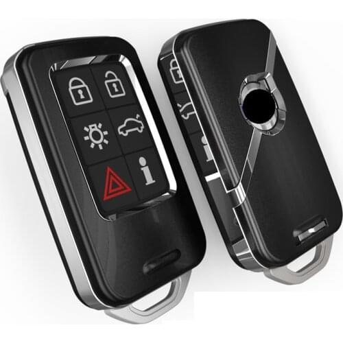 Car Key Cover Case FOB For Volvo V40 V60 S40 S60 S80 V50 V70 XC60 XC70 XC90 S90 S80L S60L With key chain holder and key ring