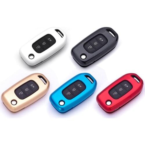 ABS Car Key Case Cover Protection For Renault Kadjar Captur Symbol Koleos Megane 2016 2017 2018 Remote Shell 3 Buttons Accessory