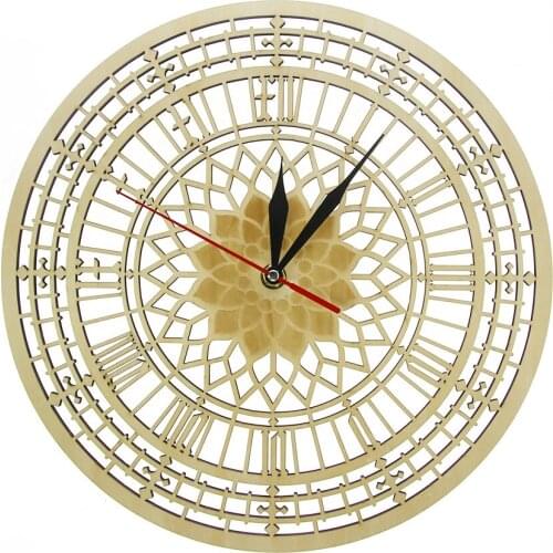 Elizabeth Tower Rustic Wood Wall Clock Londons Big Ben Clock Contemporary Home Decor London Tour Handmade souvenirs Clock