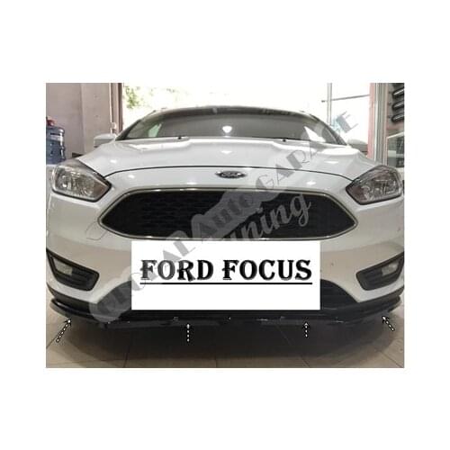 For Ford Focus 3-3,5 Front Bumper Attachment Lip 2010-2020 Piano Glossy Black Splitter Diffuser Universal Spoiler Bumper Flaps