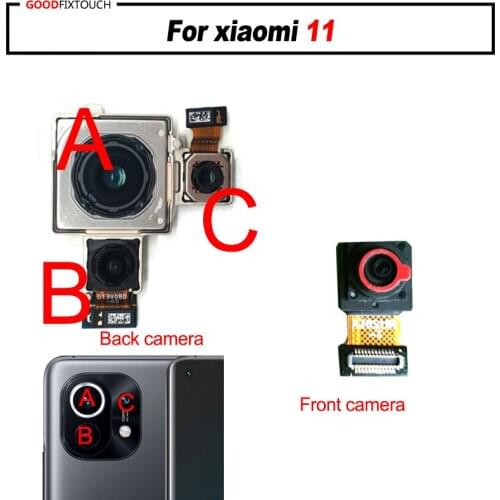 For xiaomi11 mi11 xiaomi 11 Back Rear Camera with front camera flex cable Module Replacement