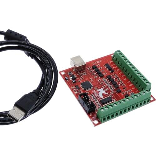 Breakout board interface driver CNC USB MACH3 100Khz 4 axis interface driver motion controller driver board