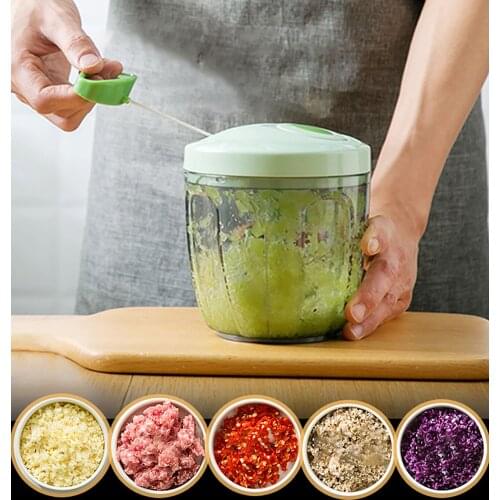 Manual Meat Crusher Vegetable Fruit Chopper Cutter Processor Garlic Cutter Grinder Food Fruit Twist Shredder Kitchen Accessories