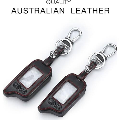 Tz9010 Tz9030 Leather Car Key Cover Case For Tomahawk Tz9010 Tz9030 Lcd Remote Key Cover
