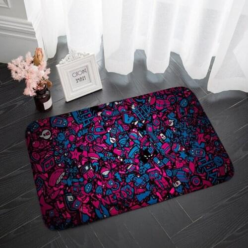 Kitchen Carpet Game Handle 3D Pattern Home Floor Mat Bedroom Decoration Flannel Living Room Carpets Non-Slip Indoor Area Rugs