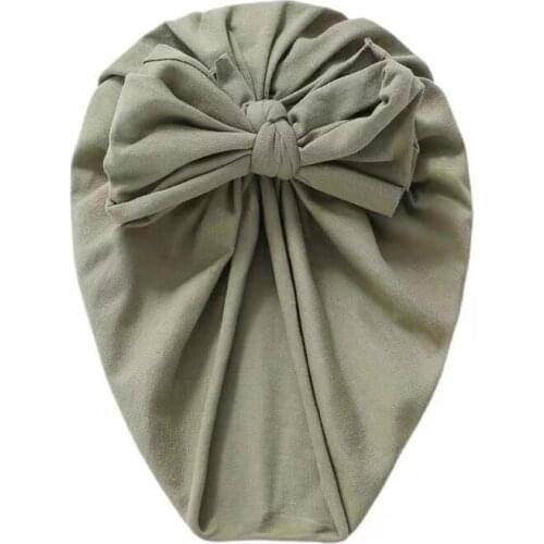 Cute Cotton Blend Hair Bow Knot Kids Baby Infant Turban Hat Big Ear Knot Toddler Beanie Caps Headwraps Birthday Gift Photo Y1QF