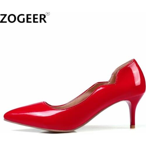 Plus Size 48 New Women Pumps Fashion Classic High Heels Elegant Red nude pink white Heels Party Office Wedding shoes Woman