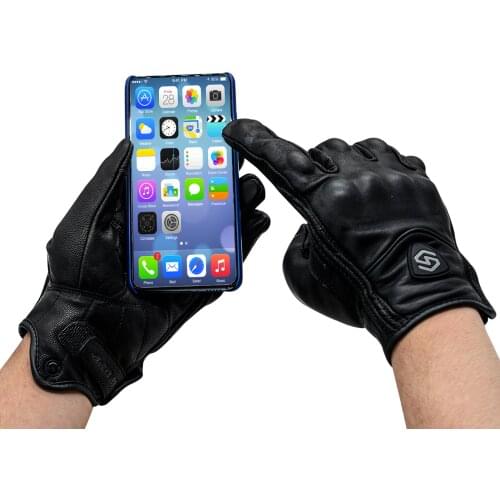 Motorcycle Gloves Touch Screen Windproof Breathable Leather Glove Full finger touch screen off road racing outdoor sports gloves