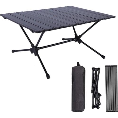 Aluminum Alloy Camping Folding Table Portable Light Party Desk Height Adjustable Picnic Table Set Mini Barbecue Table
