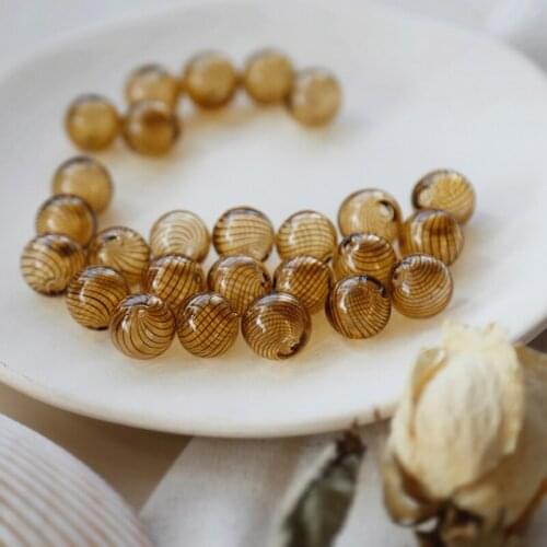 Afternoon refreshment glass bubble hollow beads ins wind diy hand-made accessories earrings jewelry materials