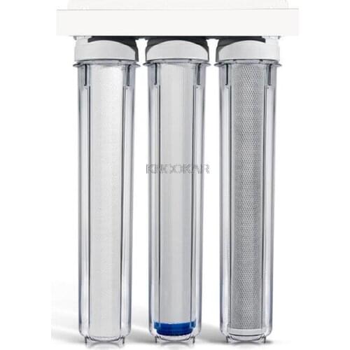 Factory direct sales 20 inch 3 level Direct drinking transparent water purifier Pre-filter water filter PPF+UDF+CTO
