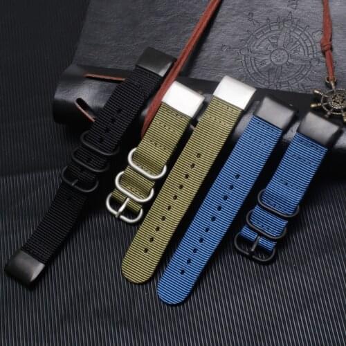Replacement strap for Fenix3/3HR/5X/5S waterproof Nylon watchband 20 22 26mm black blue Nylon canvas Quick release bracelet