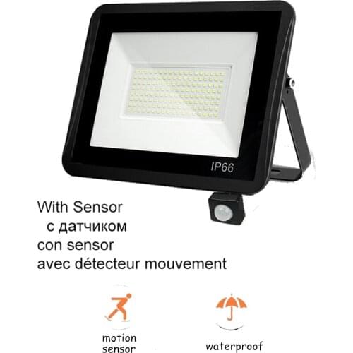 220V 10-100W LED FloodLight Spotlight Exterior Street wall reflector Lights LED PIR Motion Sensor Activated Separable Light Gard