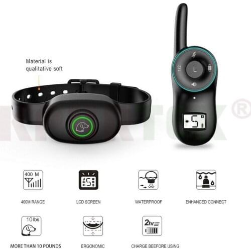 1000ft Remote Dog Shock Collar Rechargeable Waterproof Dog Training Collar DOG300 15NF