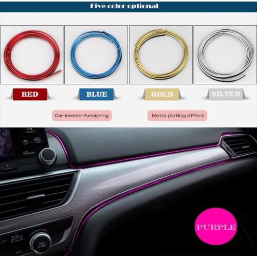 5M Universal Car Air Conditioner Outlet Decorative U Shape Moulding Trim Strips Decor Car Styling Accessories