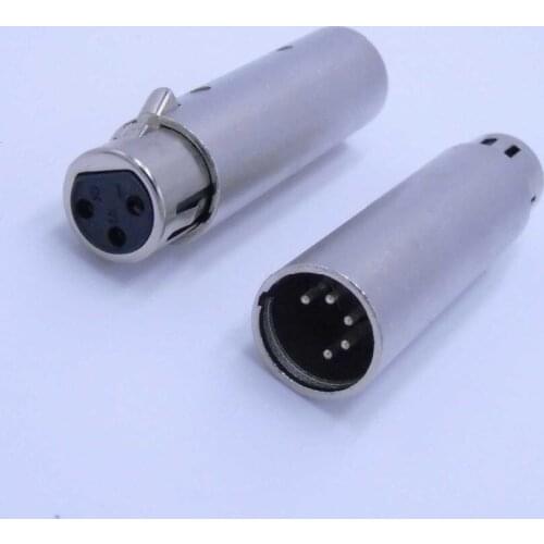 High quality 3Pin XLR Female to 5PIN male Audio Microphone Mic Adapter Connector xlr female to xlr male connectors