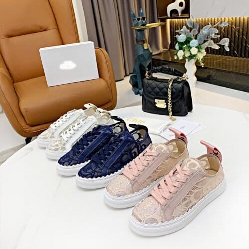 2021 Summer And Autumn New Womens Shoes Casual Fashion Lace-Up Mesh Breathable Thin Lace Round Head Soft Sole All-Match Shoes