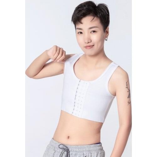 S-6XL Chest Binder Tomboy Trans FTM LES Strengthen Bandage Flat Breast Shaper Corset Vest Women Cosplay Undershirt Tank Tops