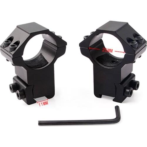1 Pair 25.4mm Ring 11mm Dovetail Rail 3/8" Mount High Profile Rifle Scope Mount Accessories for Hunting