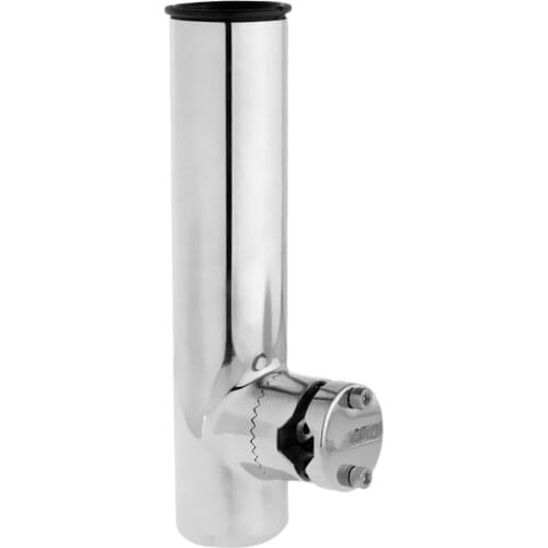 1 Pcs 360 degree Stainless Steel Boat Kayak Clamp On Fishing Rod Holder for Rail 3/4'' to 1'' Fishing Accessories